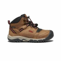 Keen Ridge Flex Waterproof Stiefel Für Jugendliche | Bison/Red Carpet