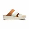 Keen Ellecity Slide Mit Keilabsatz Für Damen | Natural Leather/Clearly Aqua