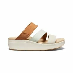 Keen Ellecity Slide Mit Keilabsatz Für Damen | Natural Leather/Clearly Aqua