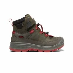 Keen Redwood Waterproof Mid Stiefel Für Jugendliche | Steel Grey/Red Dahlia