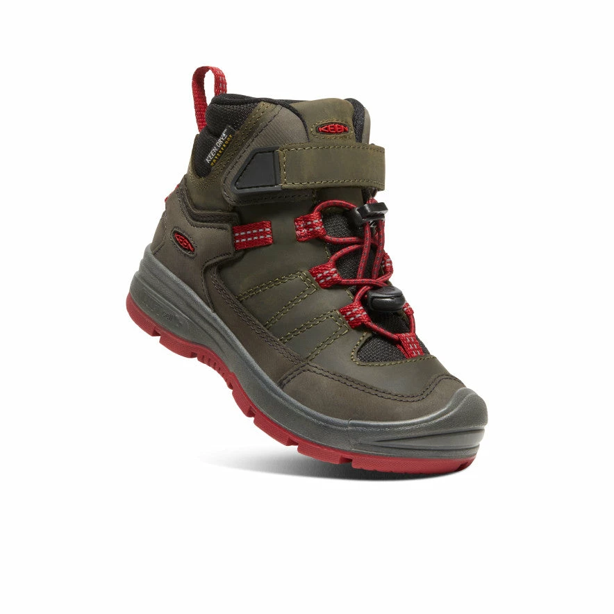 Keen Redwood Mid Waterproof Stiefel Für Jüngere Kinder | Steel Grey/Red Dahlia 3 Keen Redwood Mid Waterproof Stiefel Für Jüngere Kinder | Steel Grey/Red Dahlia – Bild 3