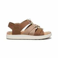 Keen Elle Mixed Riemchensandalen Für Damen | Toasted Coconut/Birch